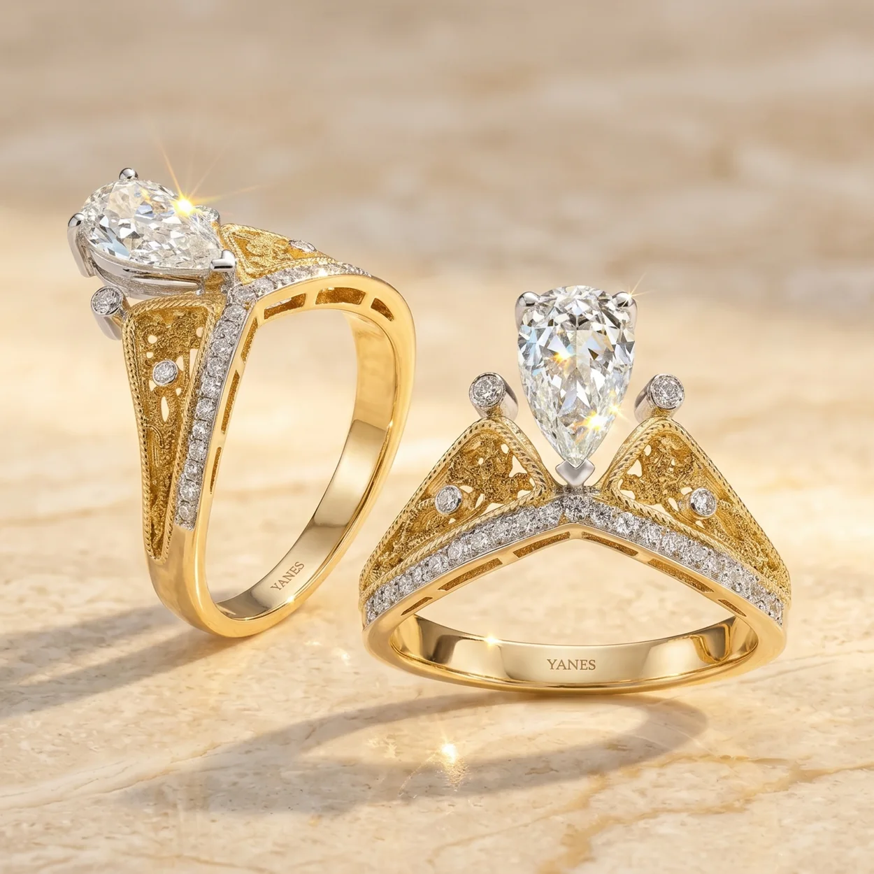 Anillos de compromiso de diamantes de Joyeria Yanes