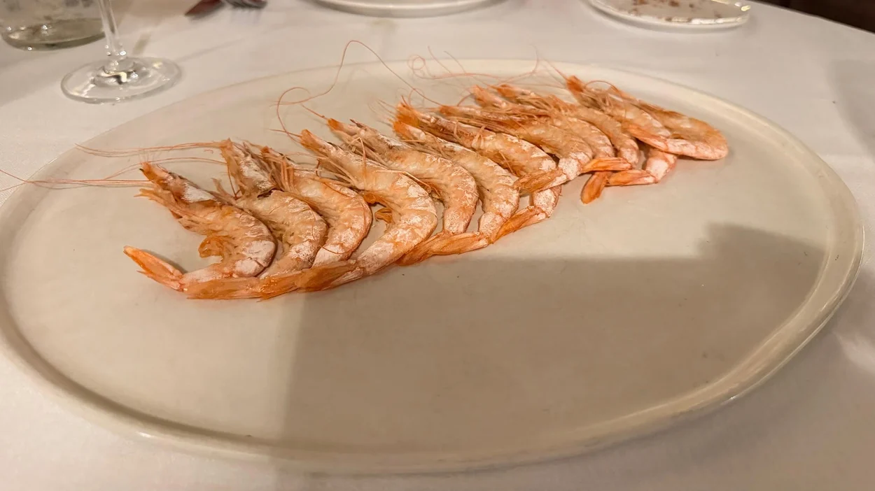 Gambas a la plancha de la carta